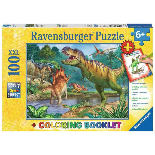 Ravensburger XXL Puzzle Welt der Dinosaurier, 100 Teile