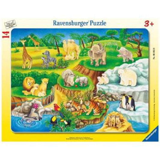 Ravensburger Zoobesuch Rahmenpuzzle, 14 Teile