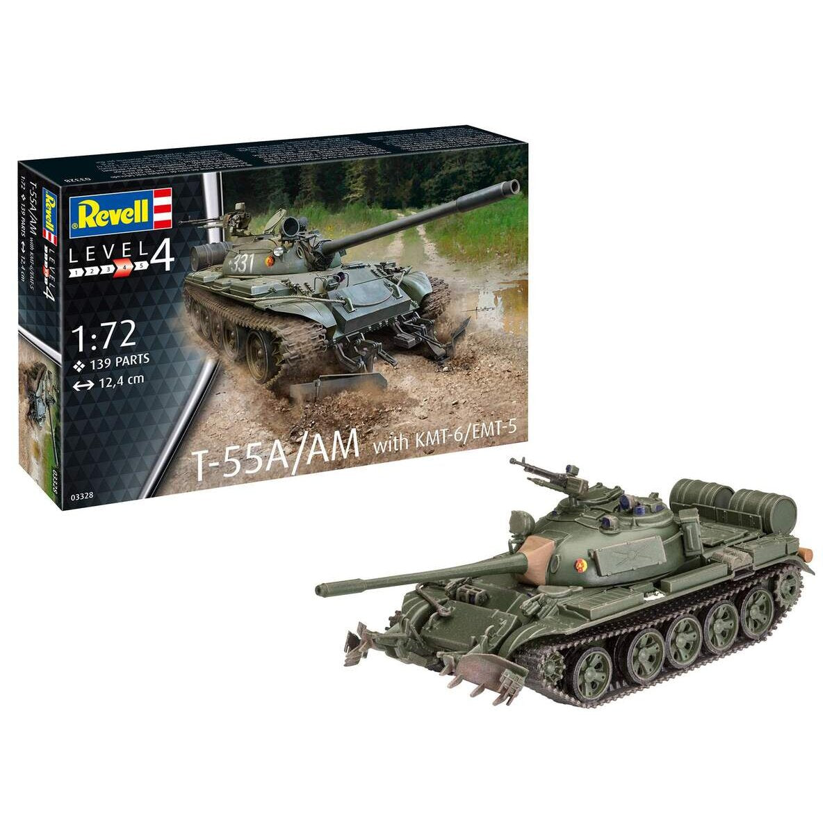 Revell T-55A/AM with KMT-6/EMT-5