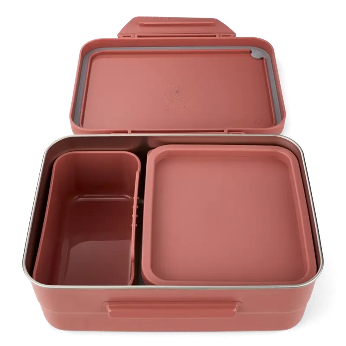 Satch Edelstahl Brotdosen Set Nordic Coral Orange Rosa 14 x 17 x 6,5 cm rostfrei