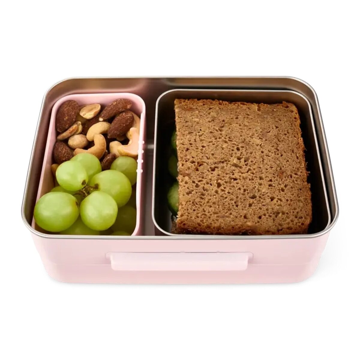 Satch Edelstahl Brotdosen Set Rosa 14 x 17 x 6,5 cm rostfrei