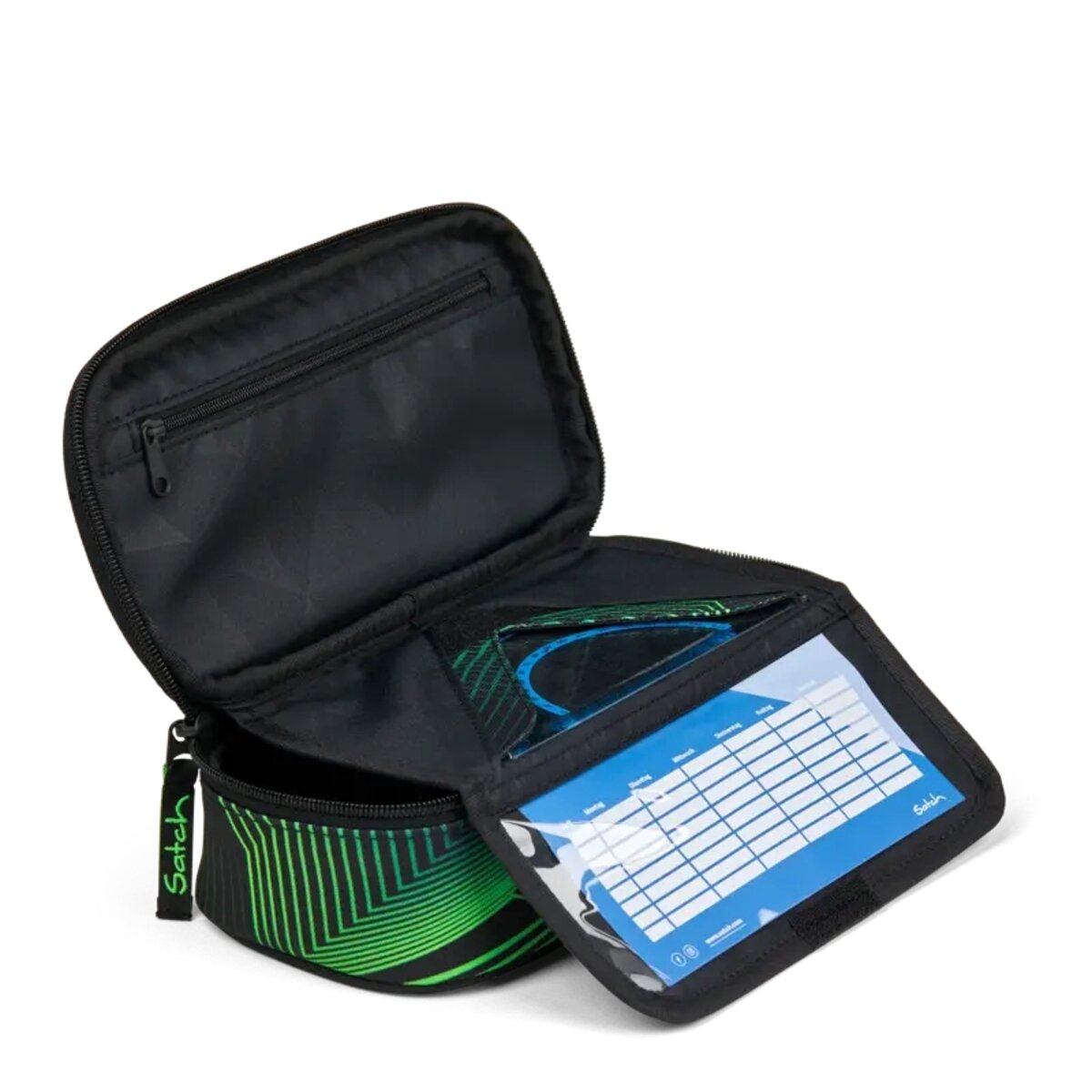 Satch Schlamperbox Seismic Green schwarz grün 22 x 6 x 10 cm