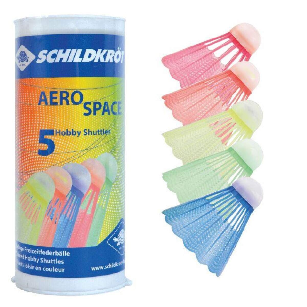Schildkröt Badminton Ball Aero Space, 5er Dose, farbig gemischt