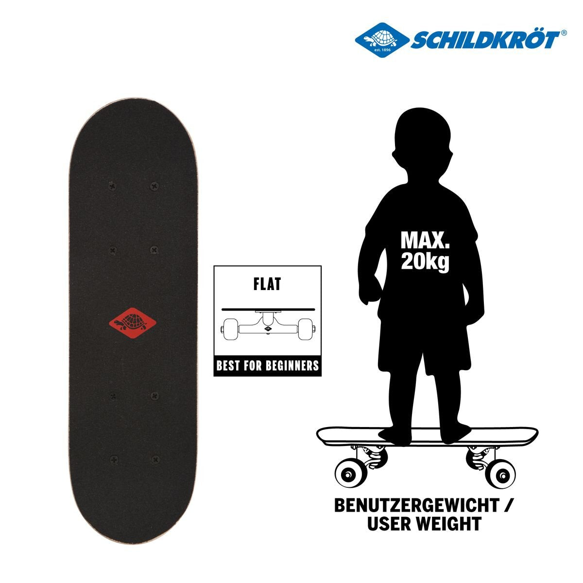 Schildkröt Mini-Skateboard 17“ - Skate it out