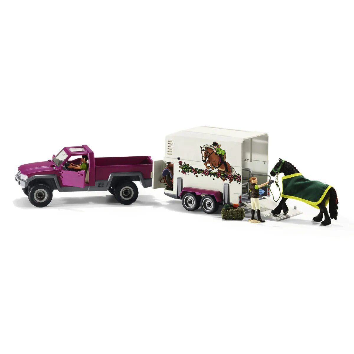 Schleich® 42346 Pickup mit Pferdeanhänger