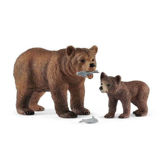 Schleich® 42473 Wild LIfe GrizzlybärMutter mit Jungem