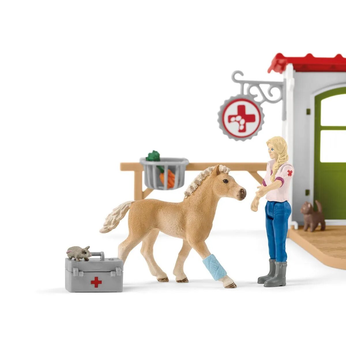 Schleich® 42502 Farm World Tierarzt-Praxis mit Haustieren