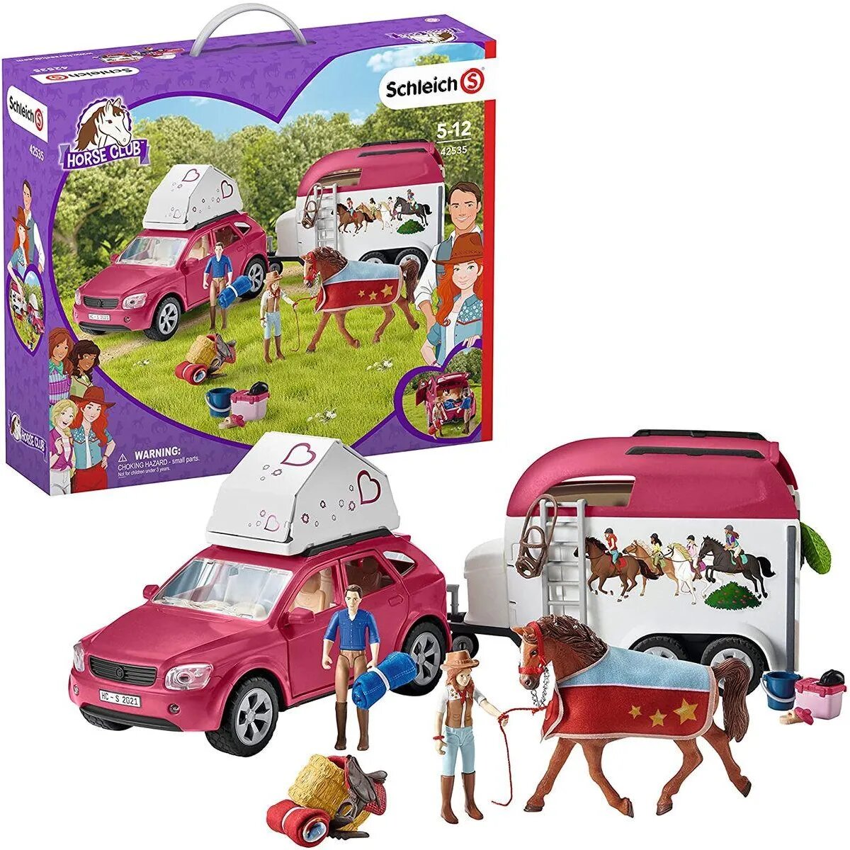 Schleich® 42535 Horse Club Abenteuer mit Auto und Pferdeanhänger