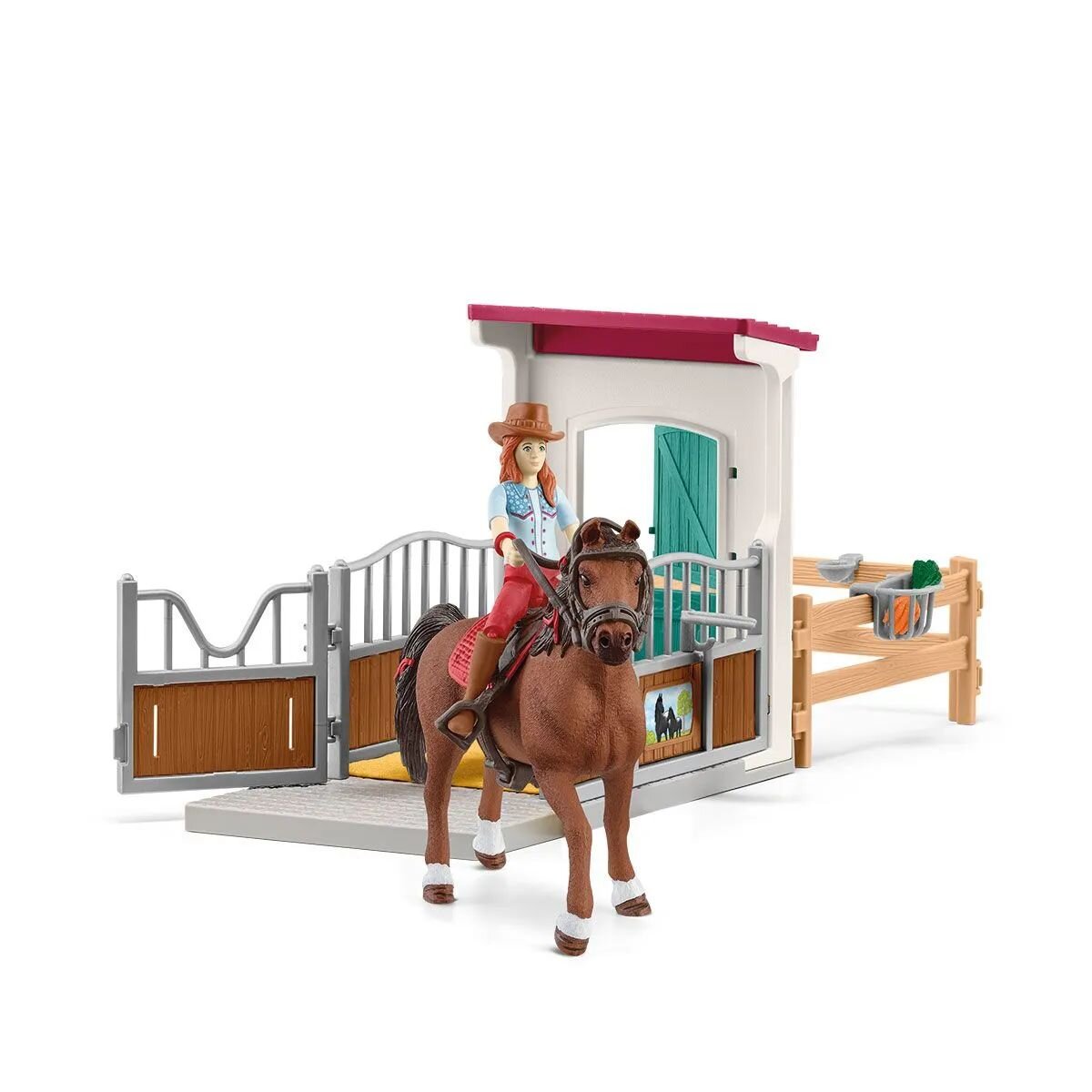 Schleich® 42710 Horse Club - Pferdebox mit Hannah & Cayenne