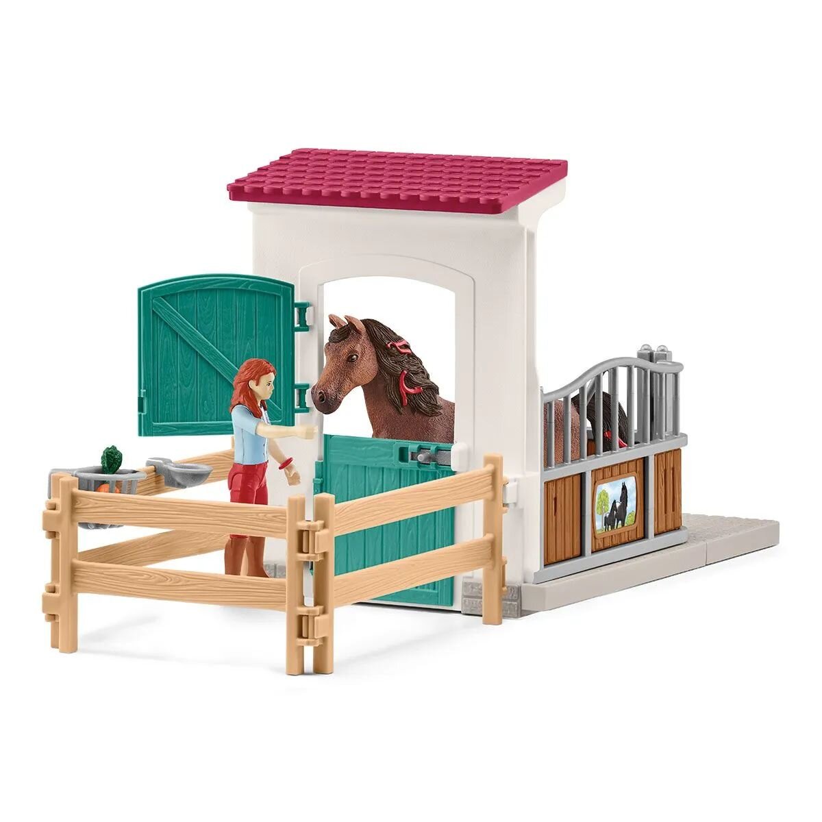 Schleich® 42710 Horse Club - Pferdebox mit Hannah & Cayenne