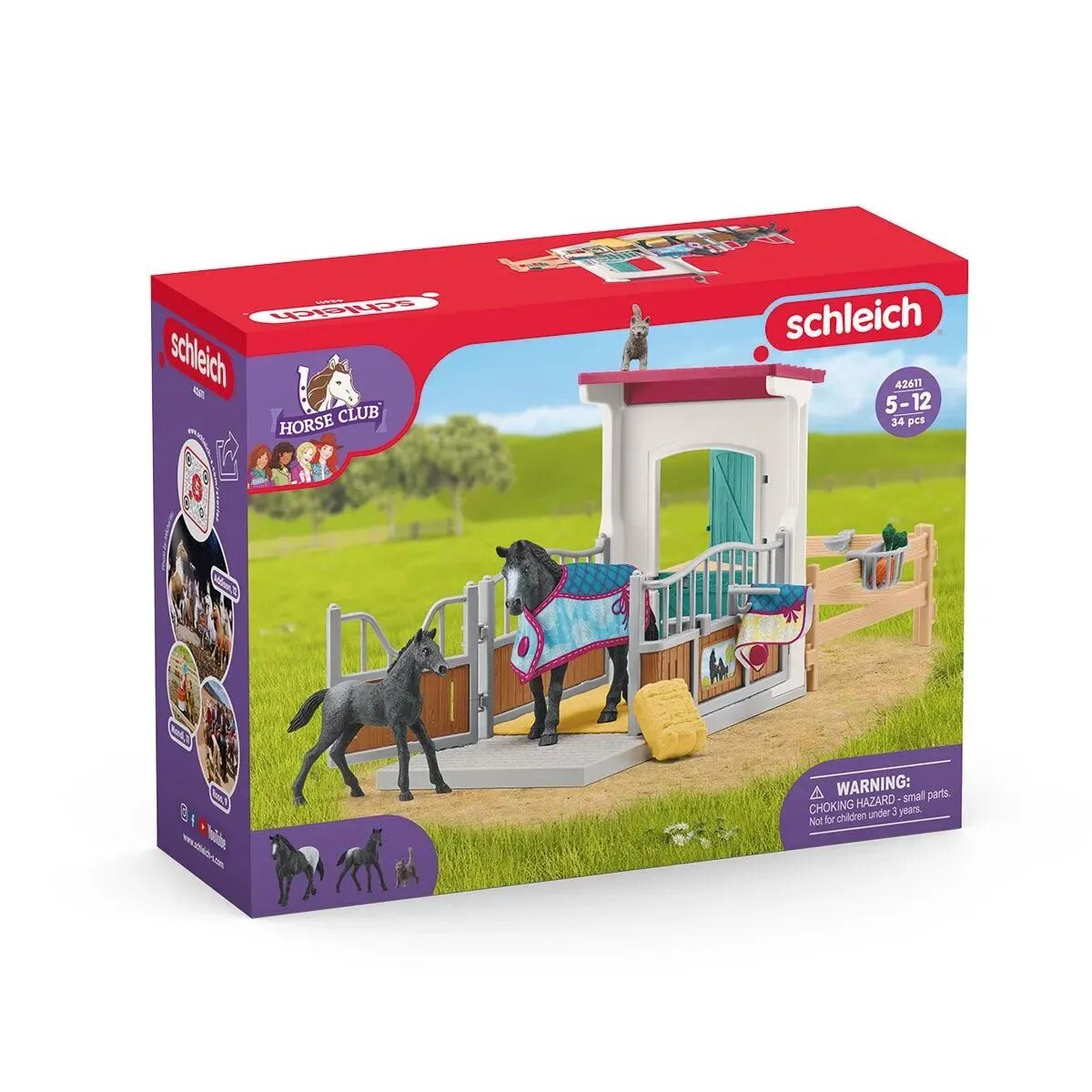 Schleich® Horse Club 42611 Pferdebox mit Stute und Fohlen