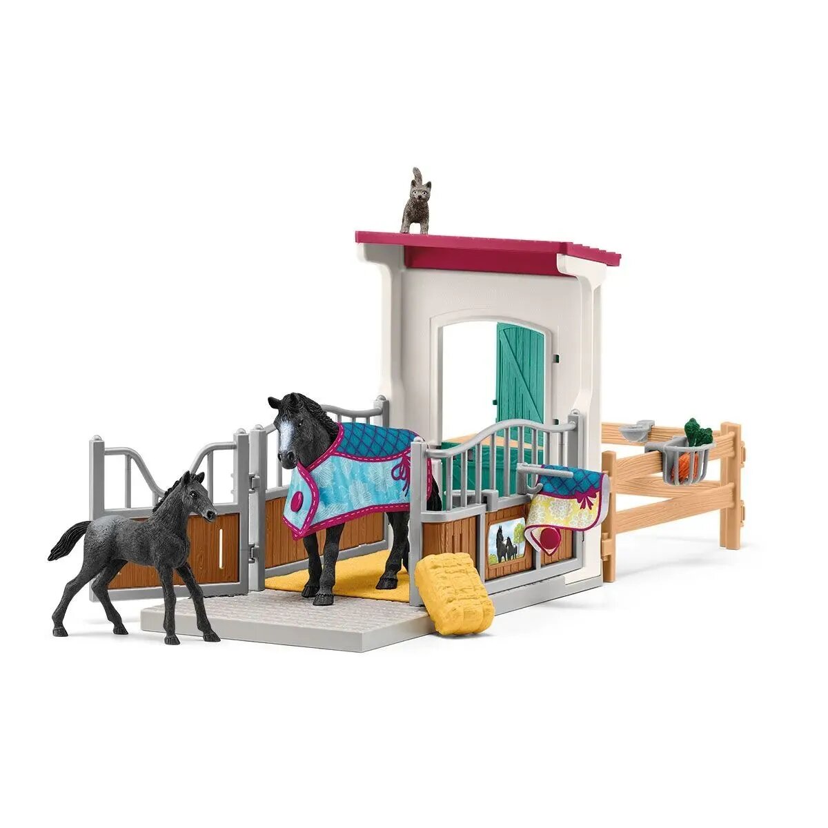 Schleich® Horse Club 42611 Pferdebox mit Stute und Fohlen