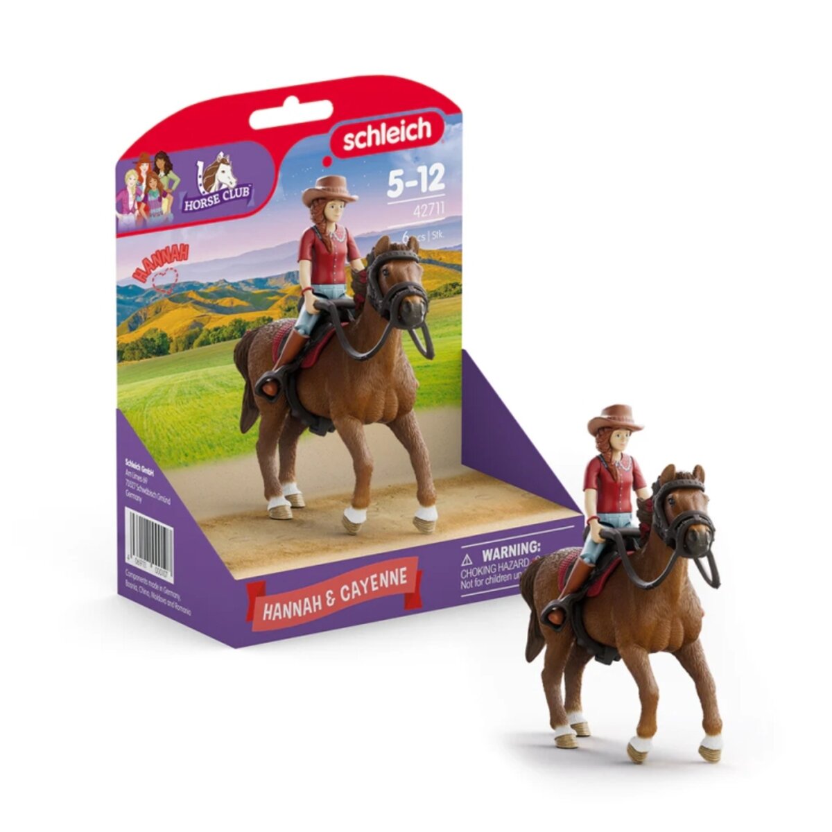 schleich® HORSE CLUB 42711 Hannah mit Pferd Cayenne