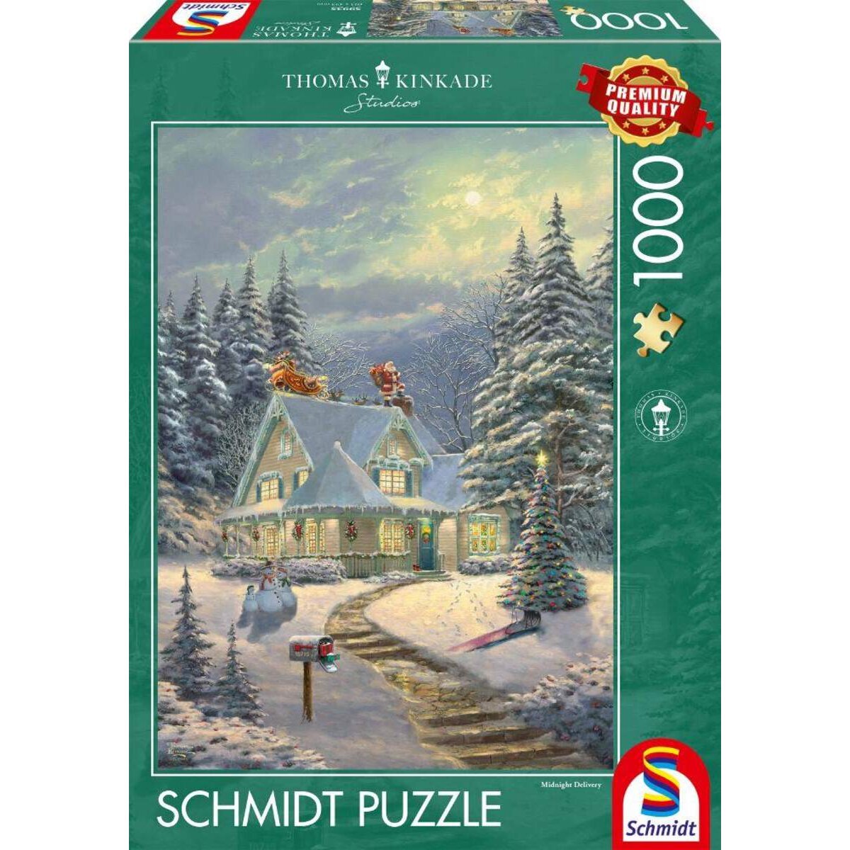 Schmidt Spiele Puzzle - Thomas Kinkade Studios: Am Heiligabend, 1.000 Teile Puzzle