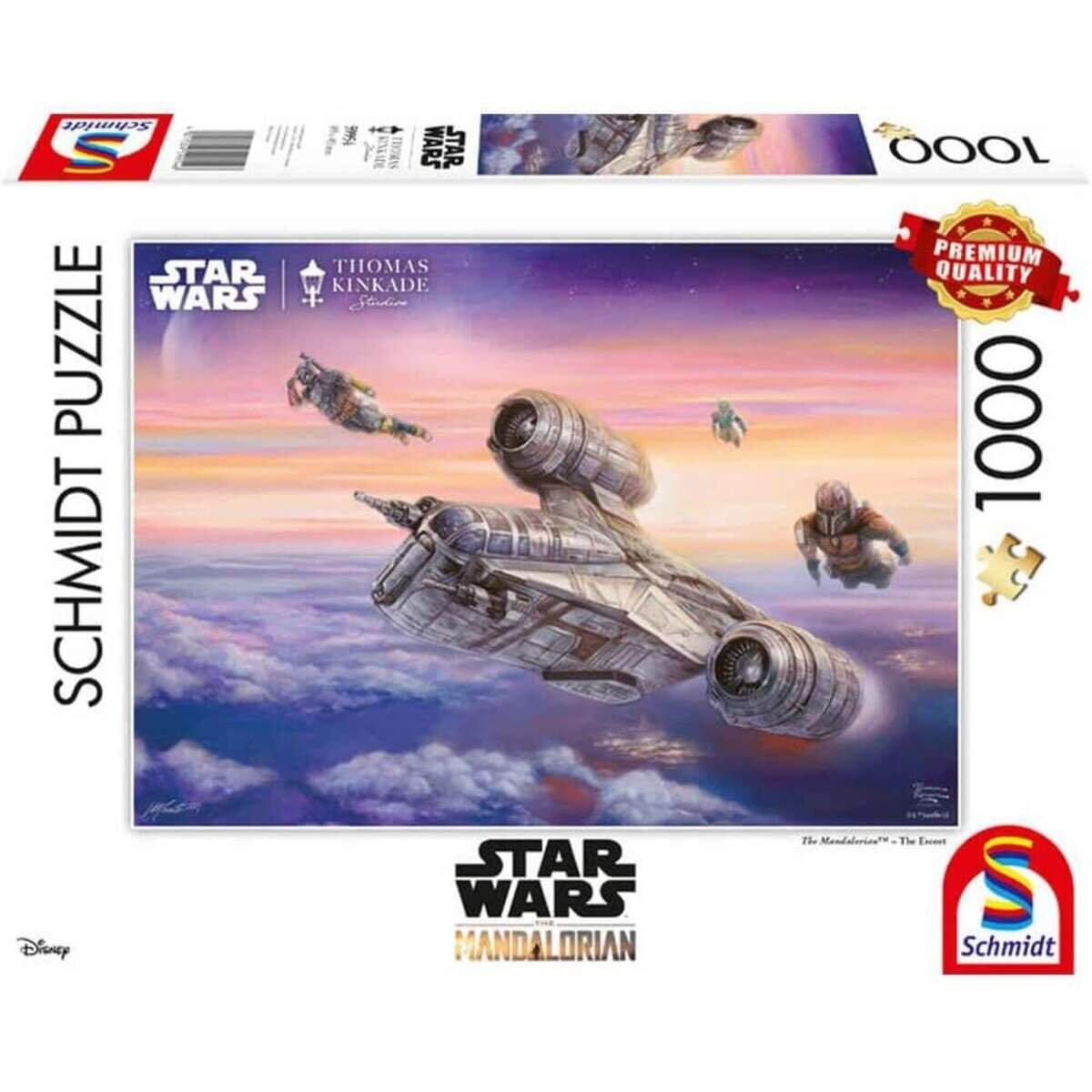 Schmidt Spiele Puzzle - Thomas Kinkade, Lucas Film, Mandalorian, The Escort, 1.000 Teile