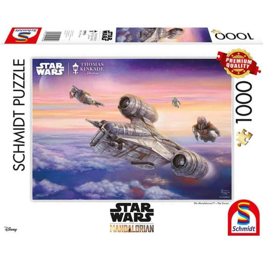 Schmidt Spiele Puzzle - Thomas Kinkade, Lucas Film, Mandalorian, The Escort, 1.000 Teile