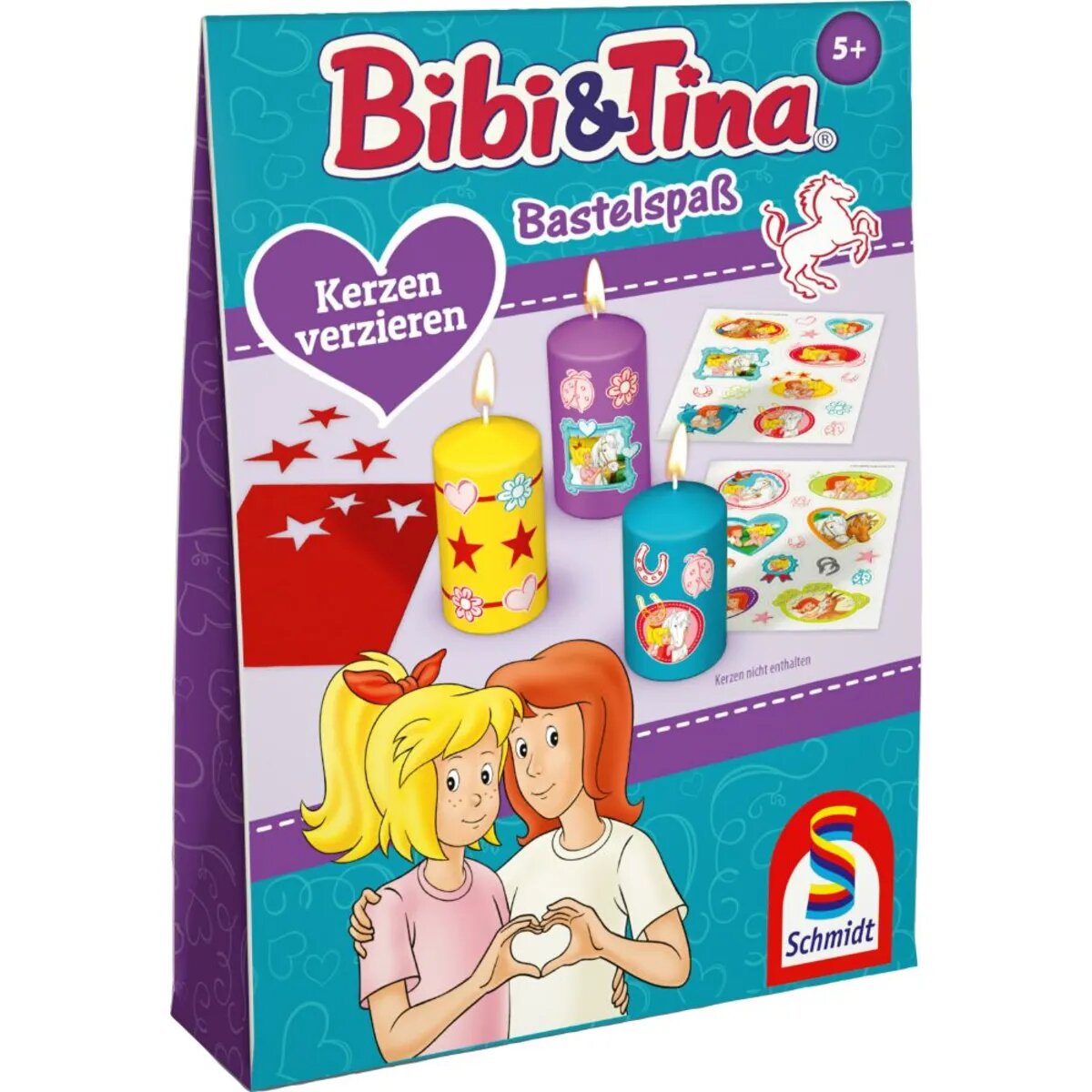 Schmidt Spiele Bastelsets in Faltschachtel Bibi & Tina, Bastelspaß, Kerzen verzieren