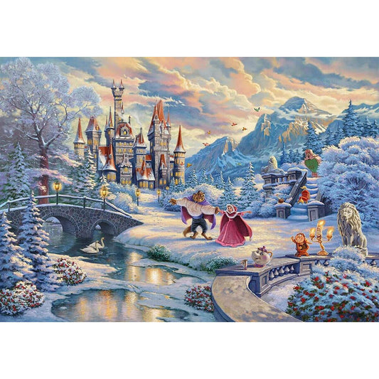 Schmidt Spiele Puzzle - Disney Schöne und Biest, Zauberhafter Winterabend, 1000 Teile