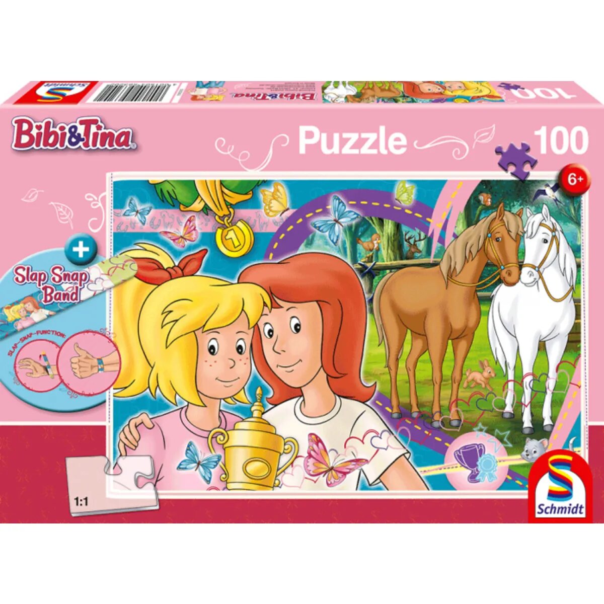 Schmidt Spiele KinderPuzzle - Bibi & Tina Pferdeglück mit Band