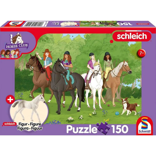 Schmidt Spiele Kinderpuzzle - Schleich ®: Horse Club - Club Holstein Fohlen, 150 Teile mit Figur