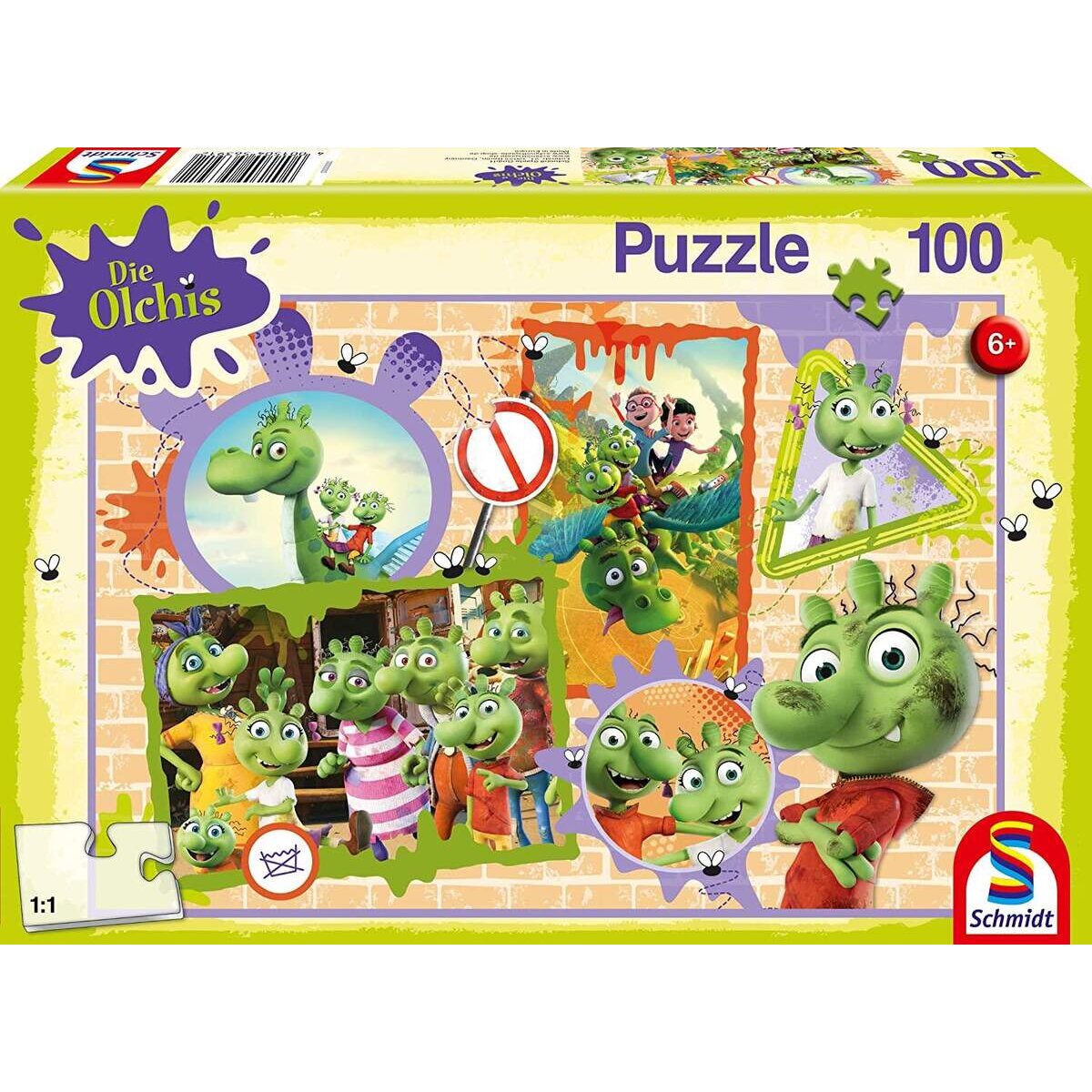 Schmidt Spiele KinderPuzzle - Die Olchis: Olchige Freunde, 100 Teile