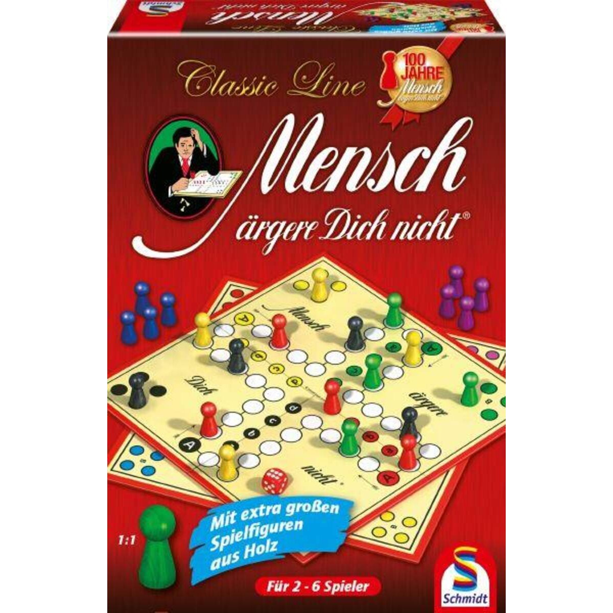 Schmidt Spiele Mensch ärgere Dich nicht® mit großen Spielfiguren