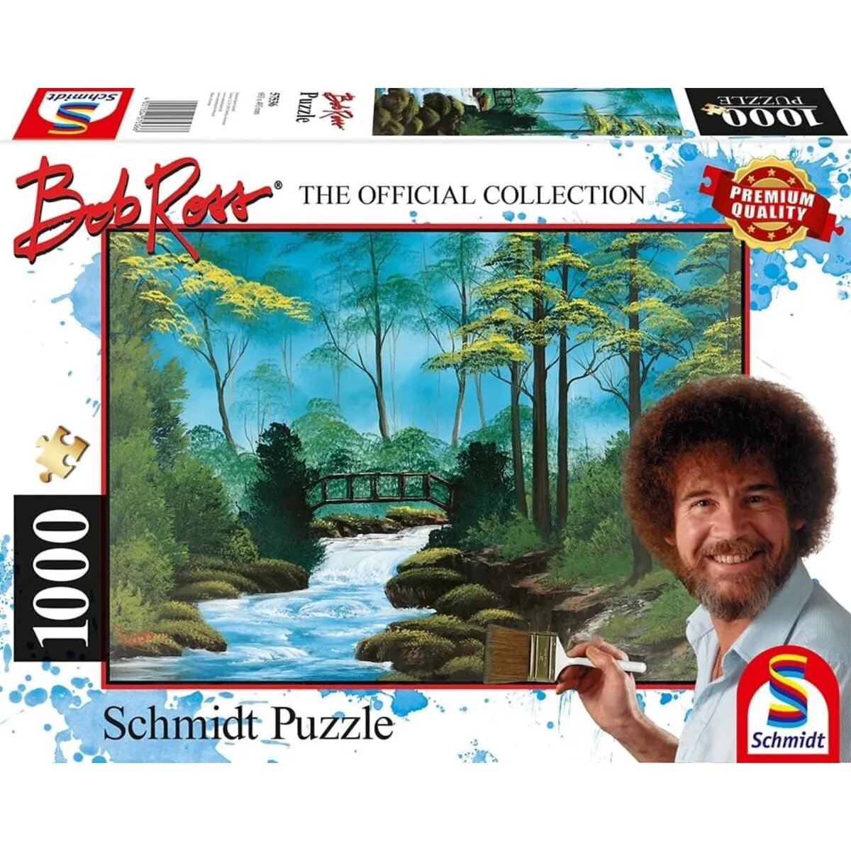 Schmidt Spiele Puzzle - Bob Ross: Abgelegene Brücke, 1000 Teile