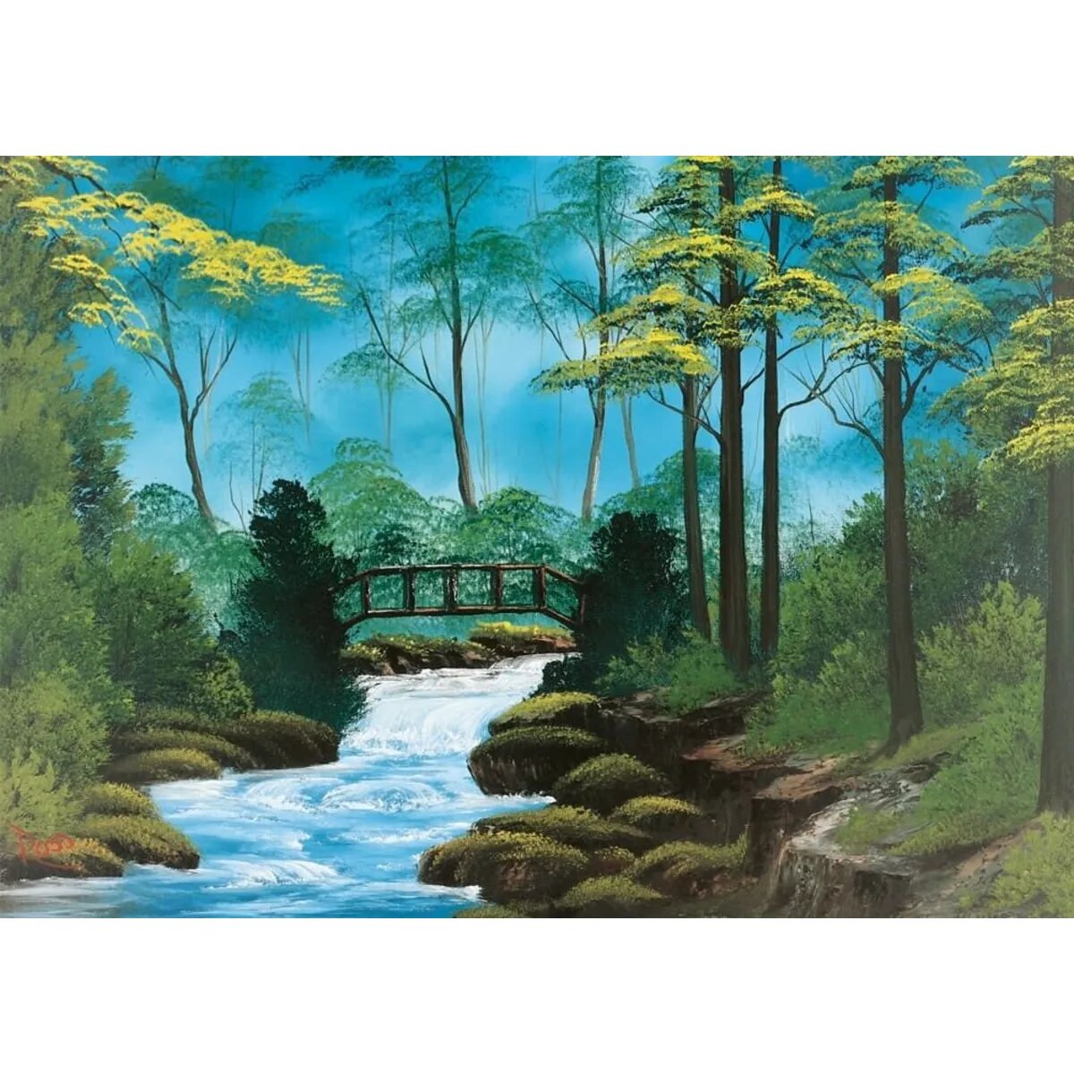 Schmidt Spiele Puzzle - Bob Ross: Abgelegene Brücke, 1000 Teile