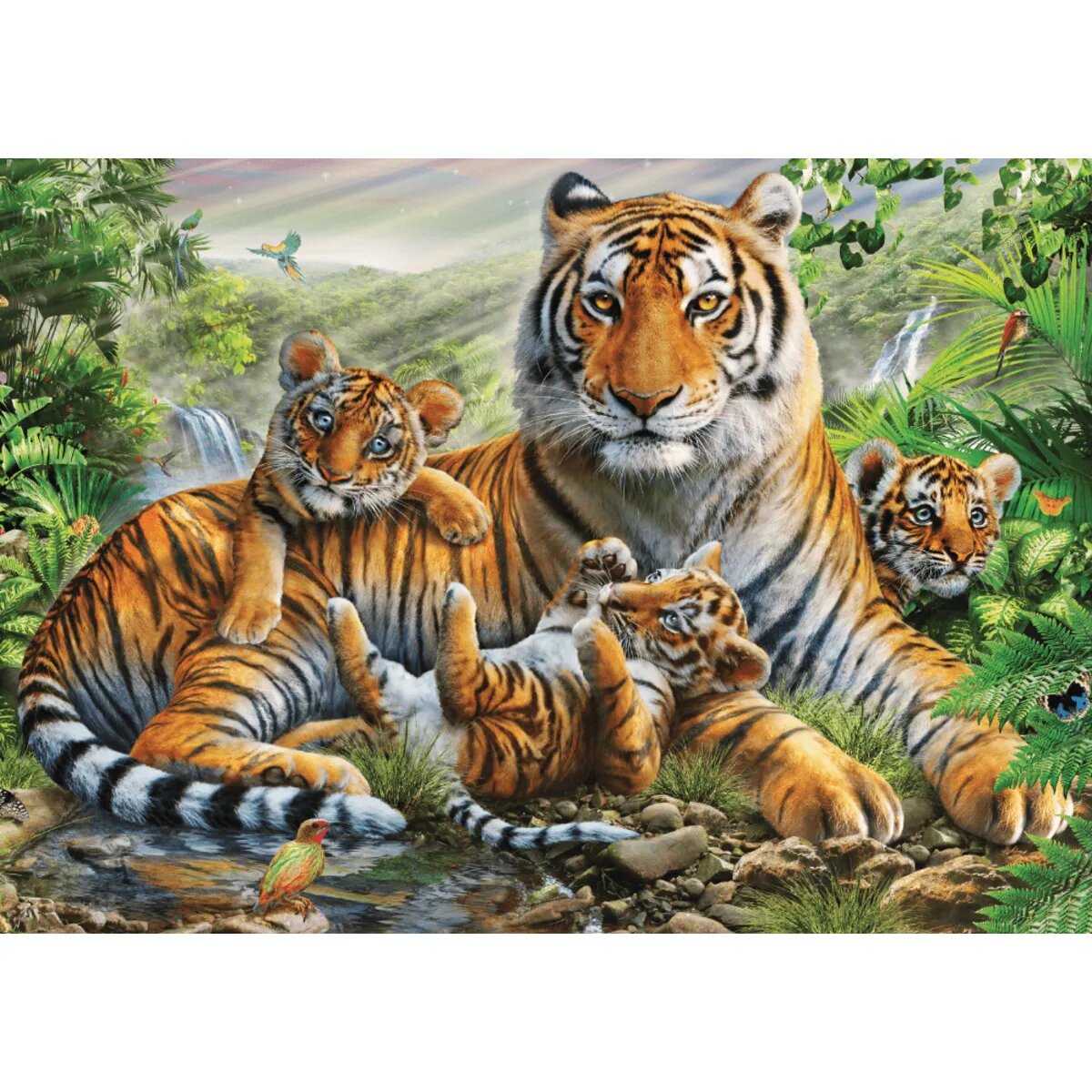 Schmidt Spiele Puzzle - Tiger und Welpen, 1000 Teile