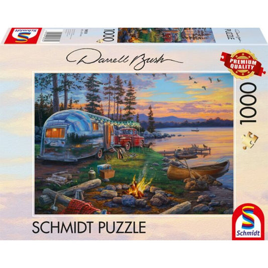 Schmidt Spiele Puzzle - Campingidyll am See, 1000 Teile