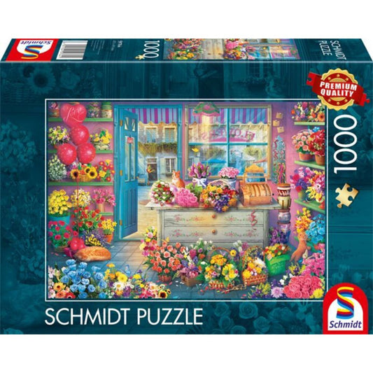 Schmidt Spiele Puzzle - Bunter Blumenladen, 1000 Teile