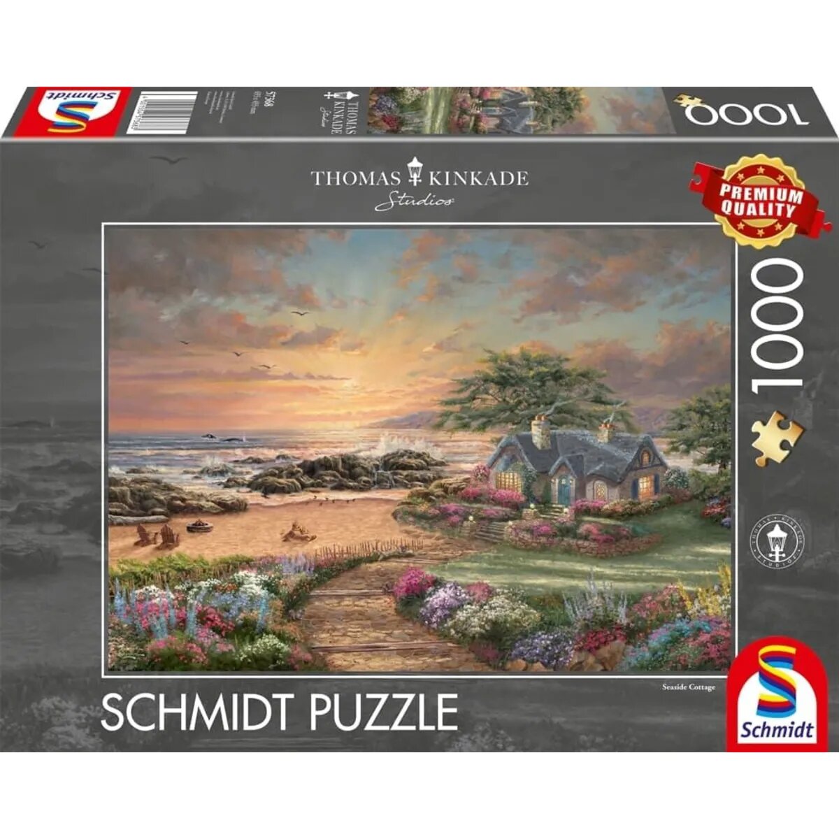 Schmidt Spiele Puzzle - Thomas Kinkade Studios: Seaside Cottage, 1000 Teile