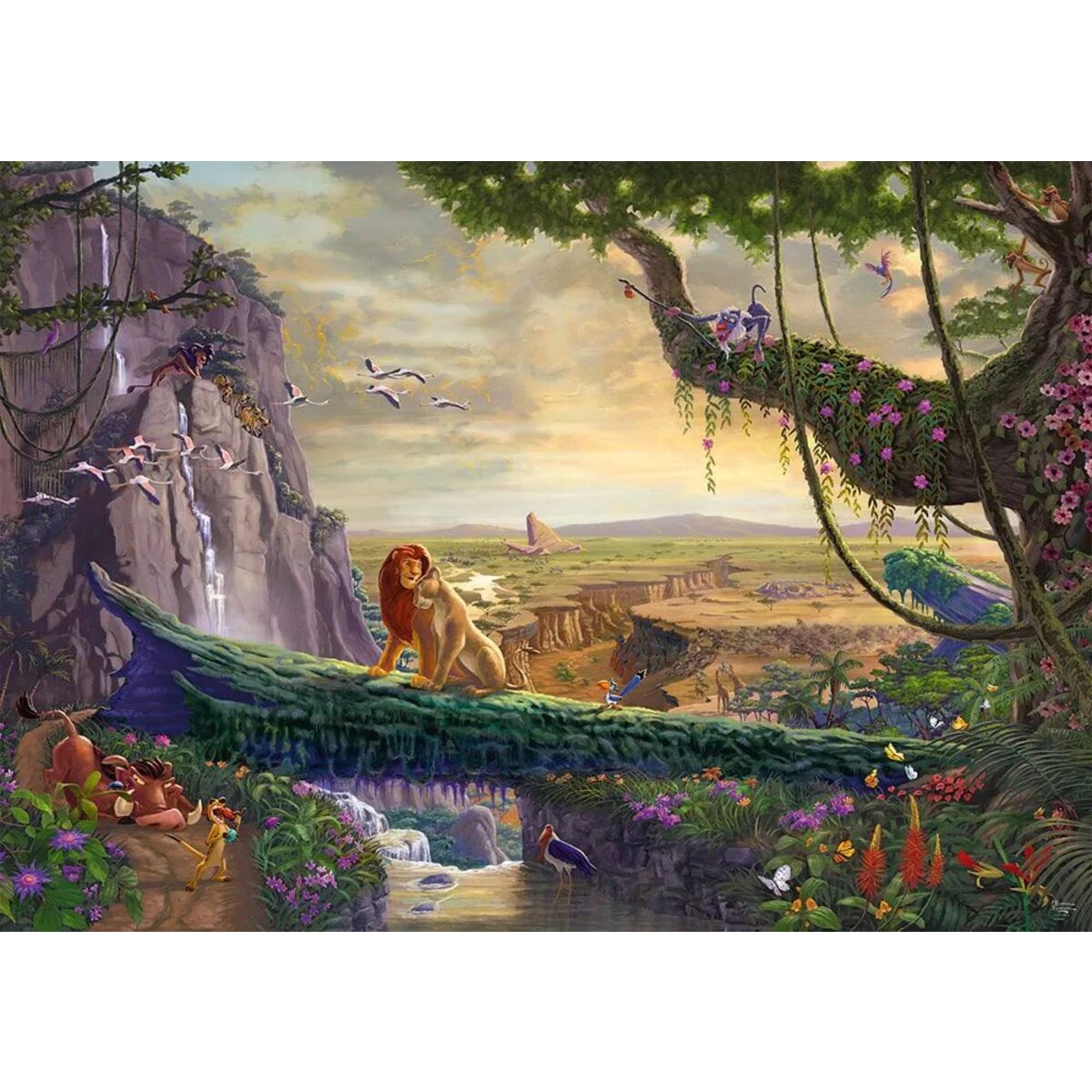 Schmidt Spiele Puzzle - Thomas Kinkade: Disney - The Lion King, Return to Pride Rock, 6.000 Teile