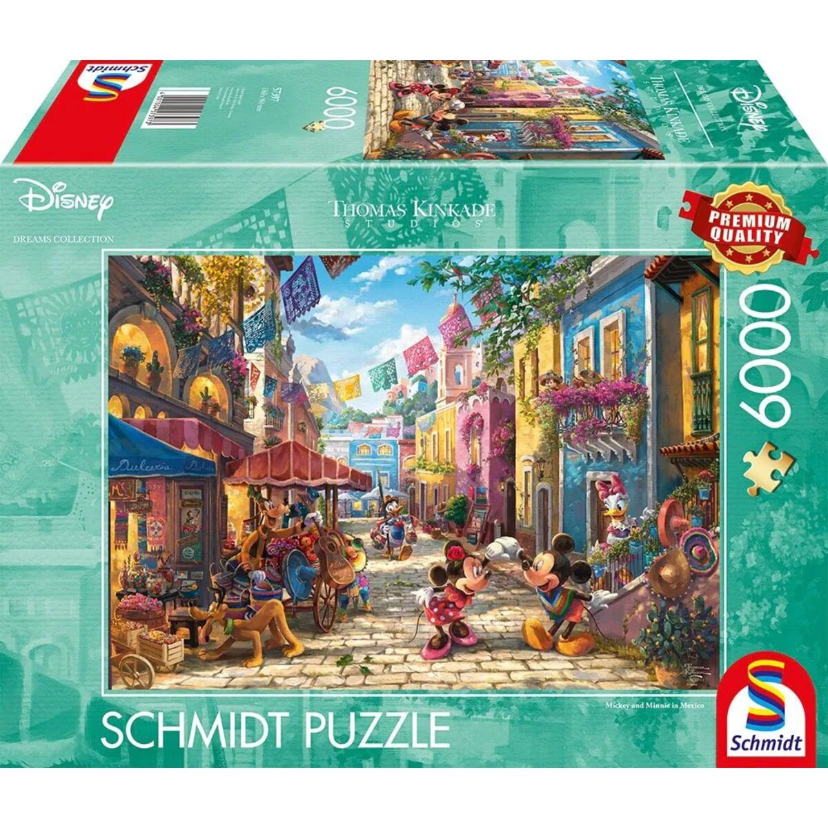 Schmidt Spiele Puzzle - Thomas Kinkade: Disney - Mickey und Minnie in Mexico, 6.000 Teile