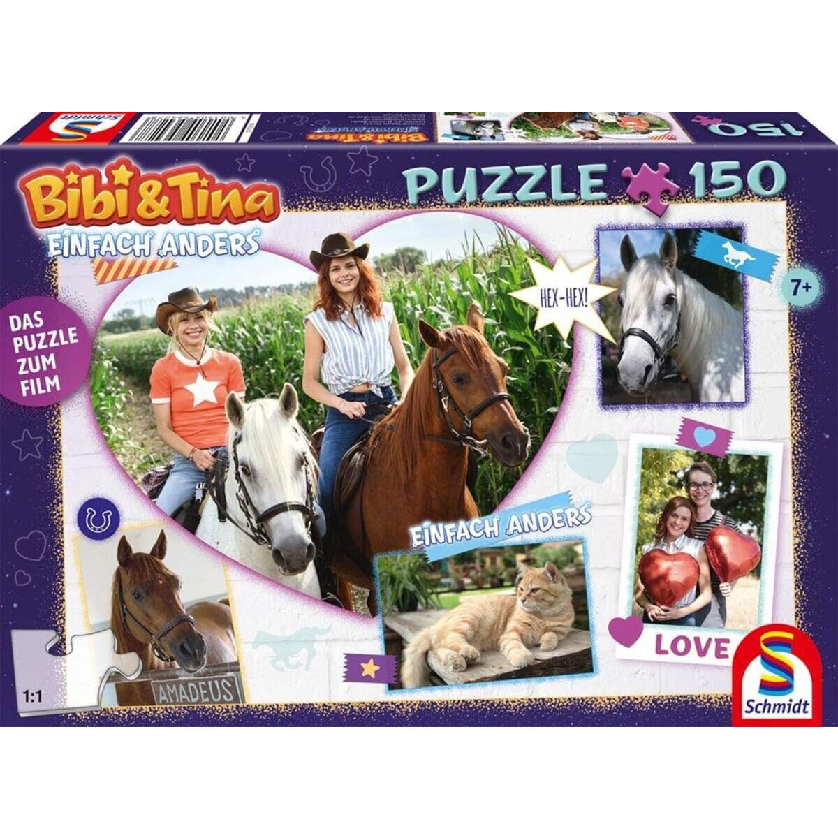 Schmidt Spiele Puzzle - Bibi & Tina Film 5, Mit Amadeus und Sabrina, 150 Teile