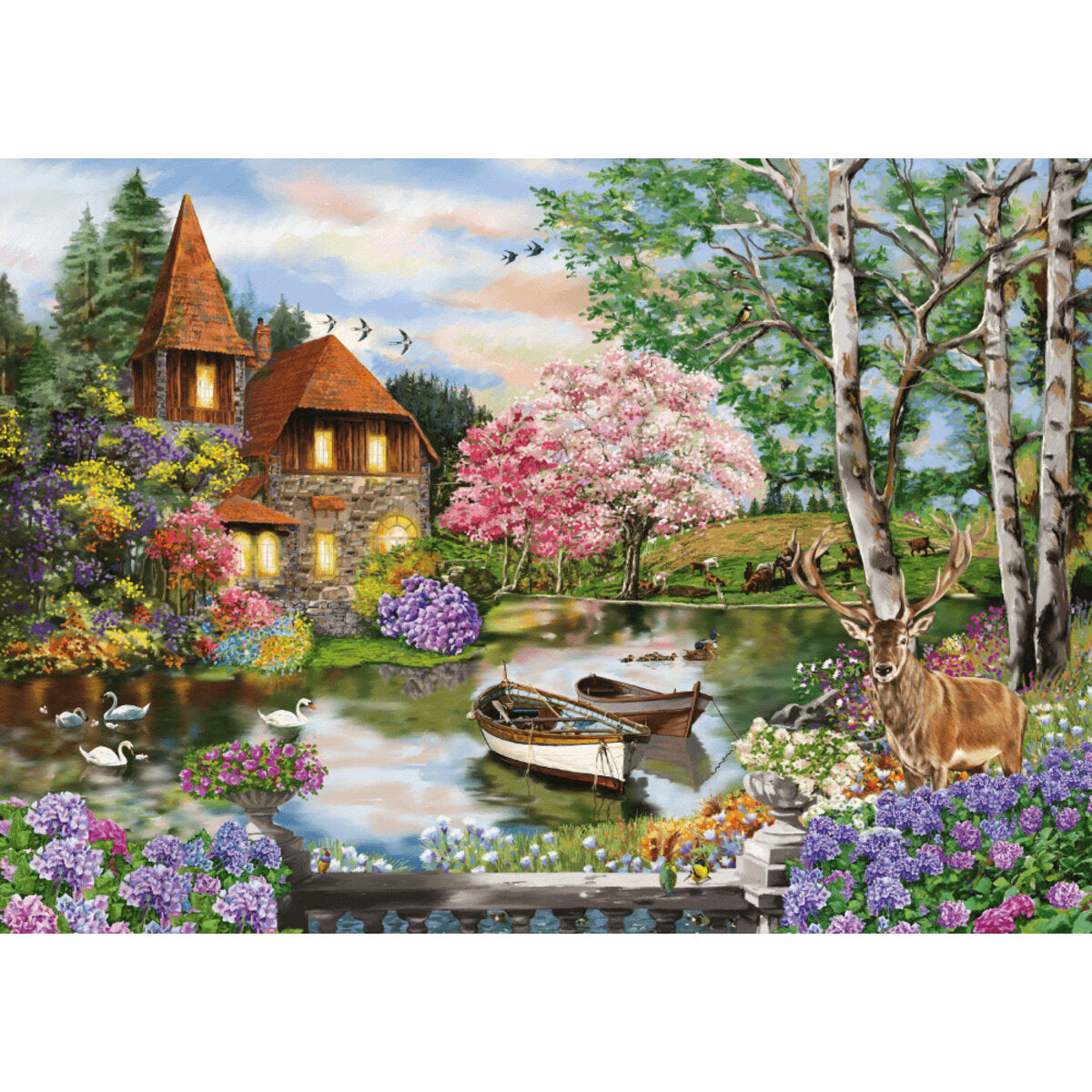 Schmidt Spiele Puzzle - Haus am See, 1000 Teile