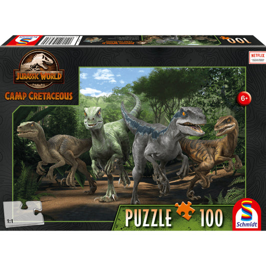 Schmidt Spiele Puzzle - Jurassic World: Neue Abenteuer, Das Velociraptor Rudel, 100 Teile