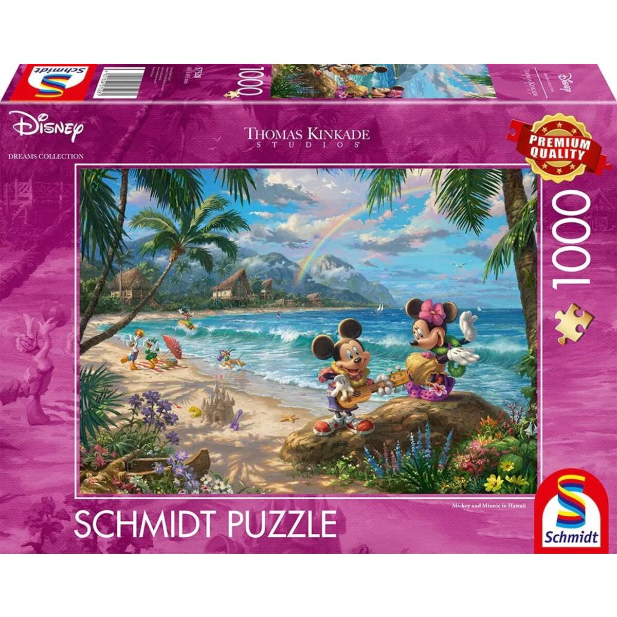 Schmidt Spiele Puzzle - Thomas Kinkade: Disney - Minnie & Mickey in Hawaii, 1.000 Teile