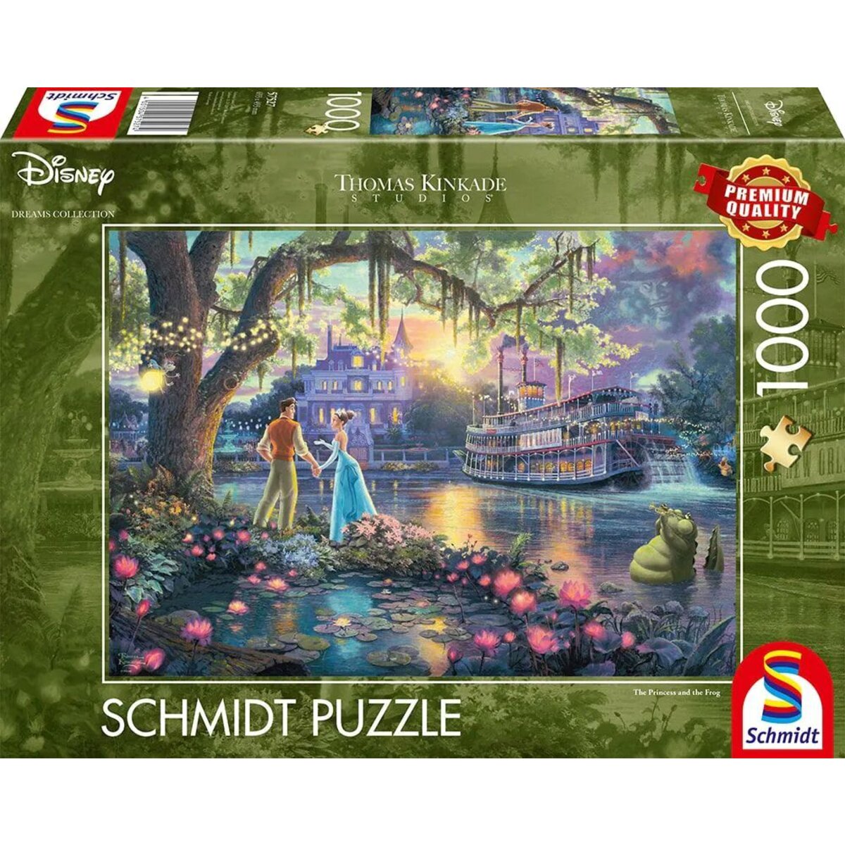 Schmidt Spiele Puzzle - Thomas Kinkade: Disney - Die Prinzessin und der Frosch (Froschkönig), 1.000 Teile