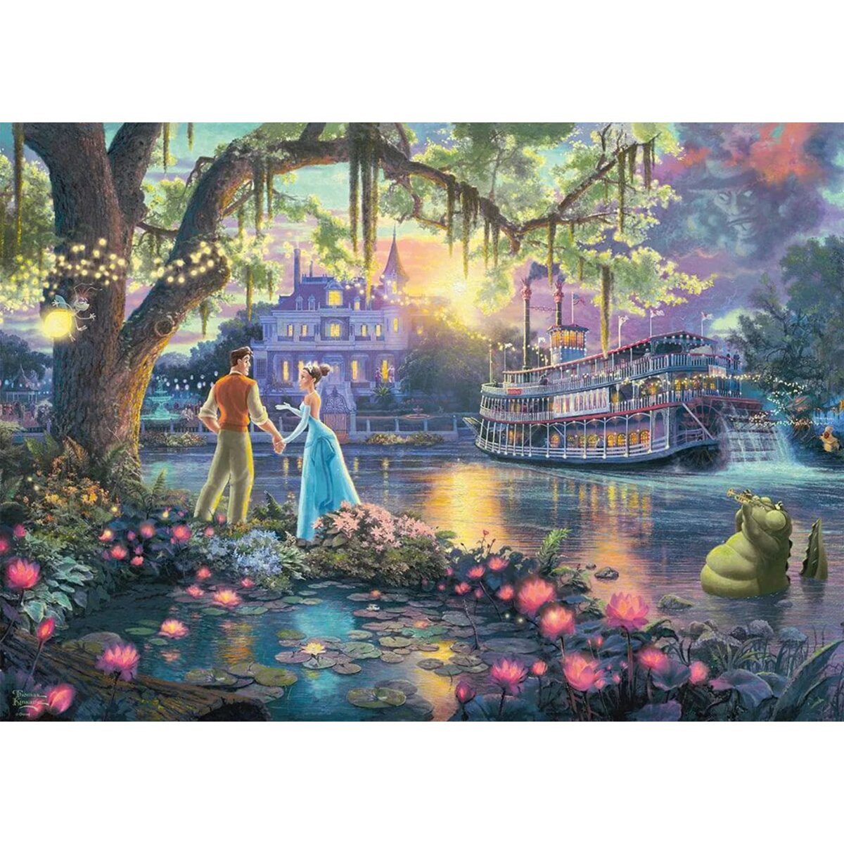 Schmidt Spiele Puzzle - Thomas Kinkade: Disney - Die Prinzessin und der Frosch (Froschkönig), 1.000 Teile