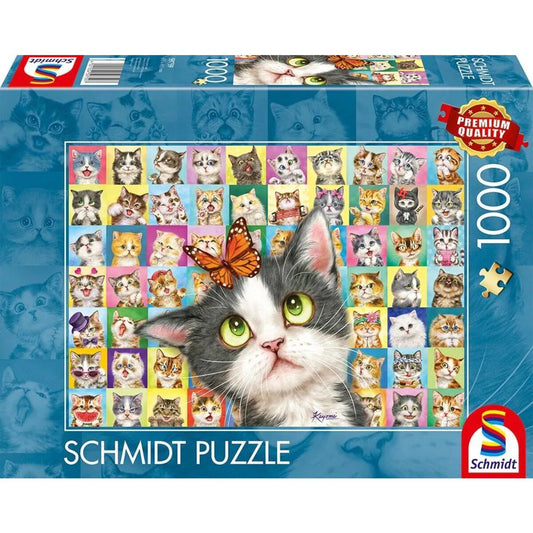 Schmidt Spiele Puzzle - Katzen-Mimik, 1.000 Teile