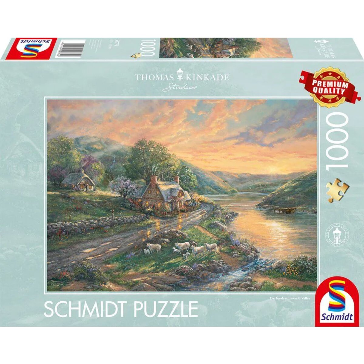 Schmidt Spiele Puzzle -Thomas Kinkade Studios: Tagesanbruch im Emerald Valley, 1000 Teile