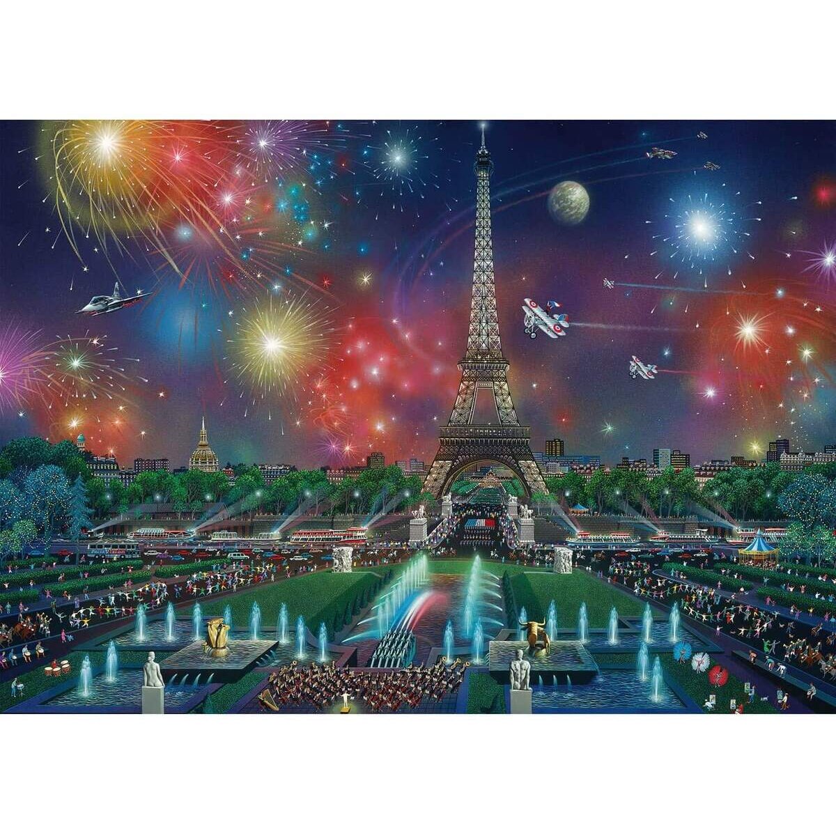 Schmidt Spiele Puzzle - Alexander Chen, Feuerwerk am Eiffelturm, 1.000 Teile