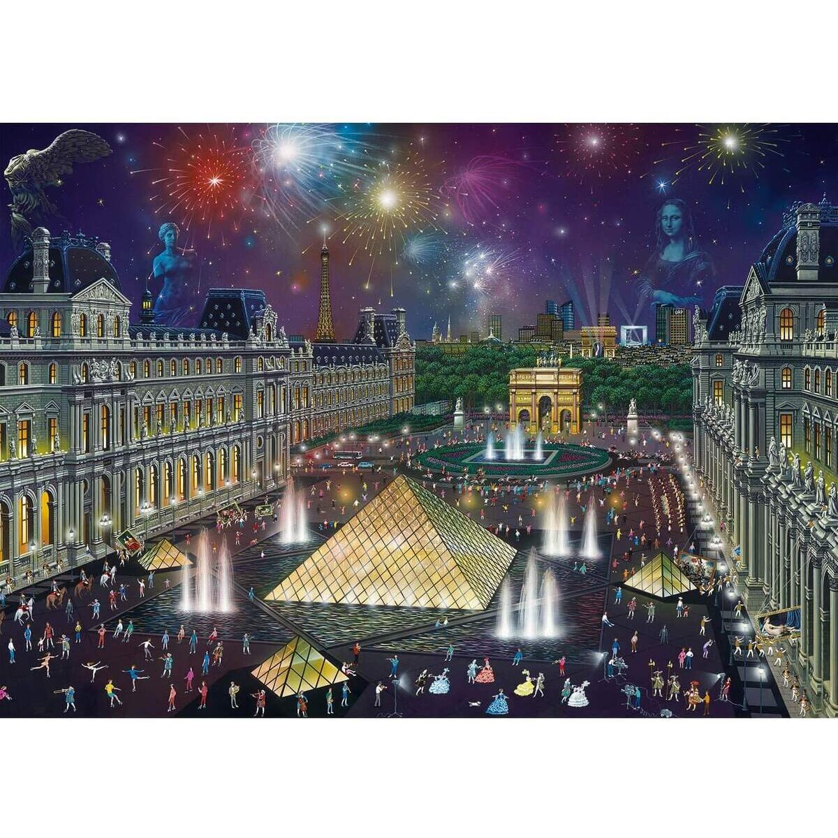 Schmidt Spiele Puzzle - Alexander Chen, Feuerwerk am Louvre, 1000 Teile