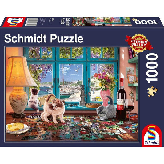 Schmidt Spiele Puzzle - Am Puzzletisch, 1000 Teile