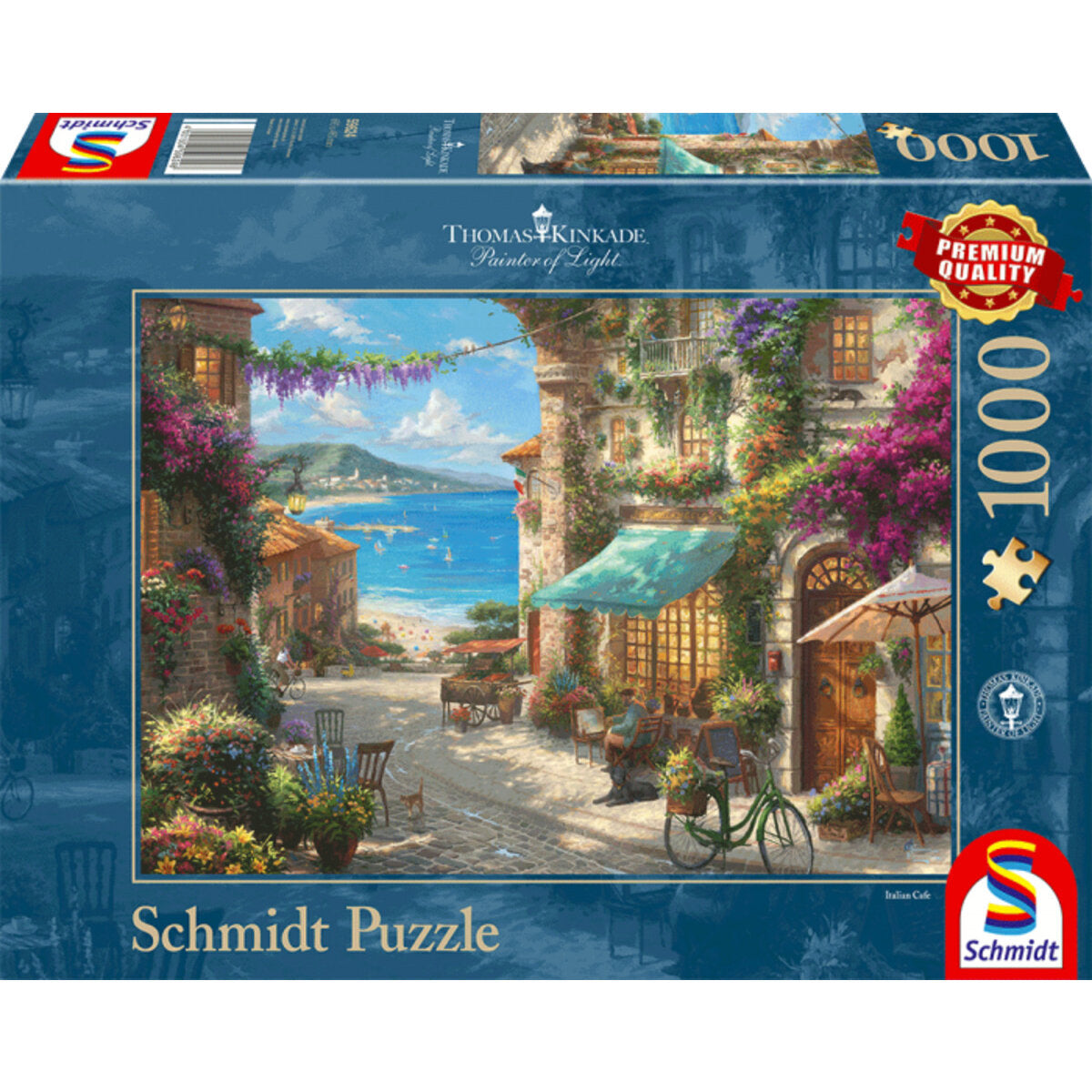 Schmidt Spiele Puzzle - Cafe an der italienischen Riviera von T. Kinkade, 1000 Teile