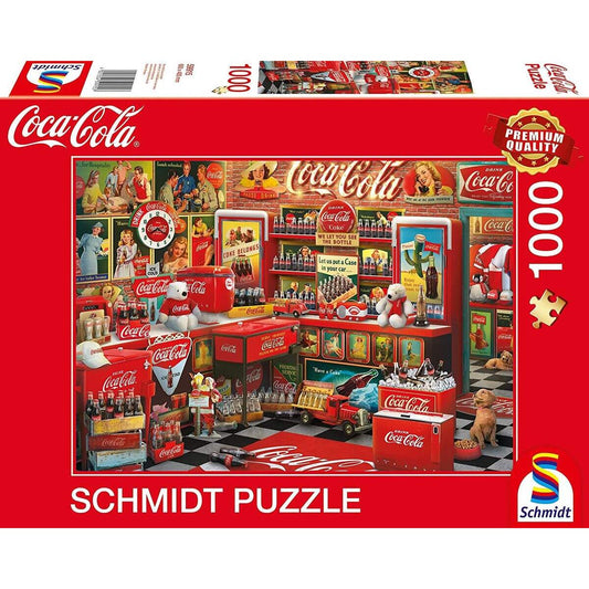 Schmidt Spiele Puzzle - Coca Cola, Nostalgie-Shop, 1000 Teile