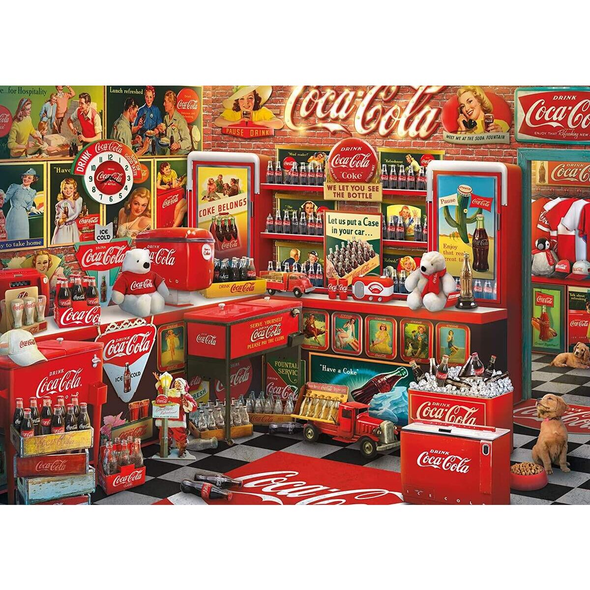 Schmidt Spiele Puzzle - Coca Cola, Nostalgie-Shop, 1000 Teile