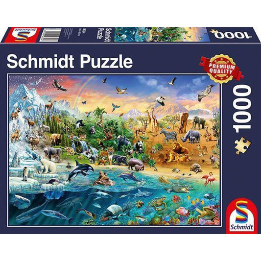 Schmidt Spiele Puzzle - Die Welt der Tiere, 1000 Teile