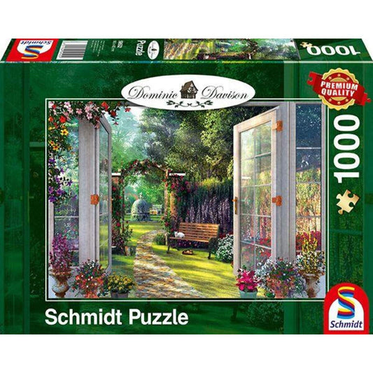 Schmidt Spiele Puzzle - Dominic Davison Blick in den verwunschenen Garten, 1000 Teile